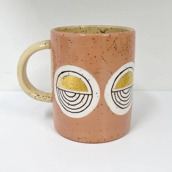 Anthropologie Cathy Terepocki Ceramic Mug Peach - Picture 3 of 5